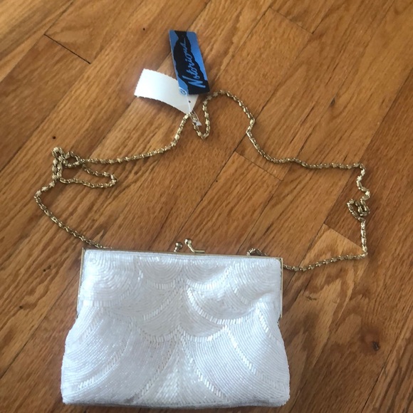 White beaded evening bag - Picture 2 of 3